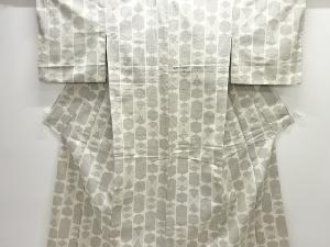 アンティーク　抽象模様織り出し十日町紬着物